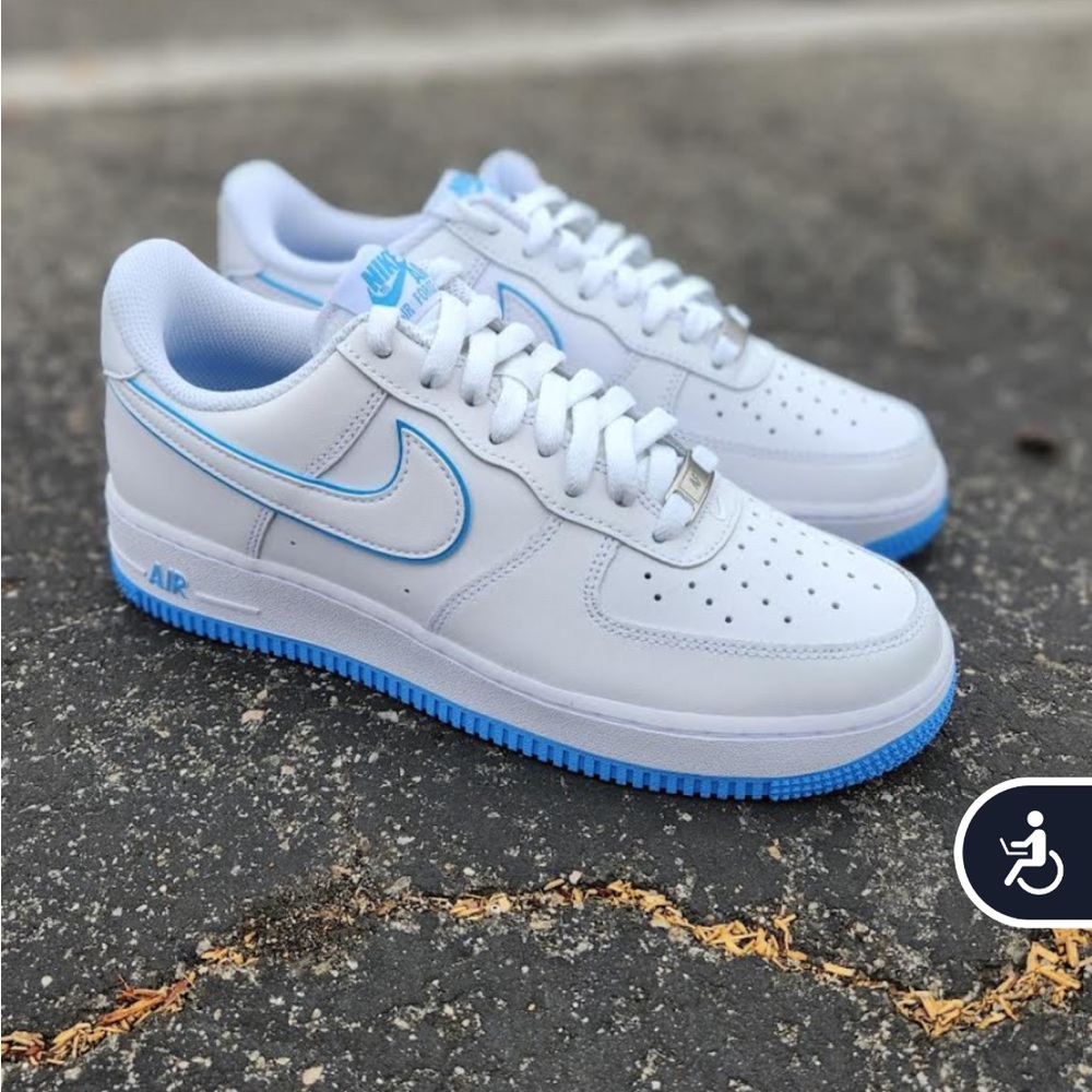 Nike Air Force 07’s White/University Blue